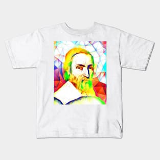 Nicolas Claude Fabri de Peiresc Colourful Portrait | Nicolas Claude Fabri de Peiresc Artwork 11 Kids T-Shirt